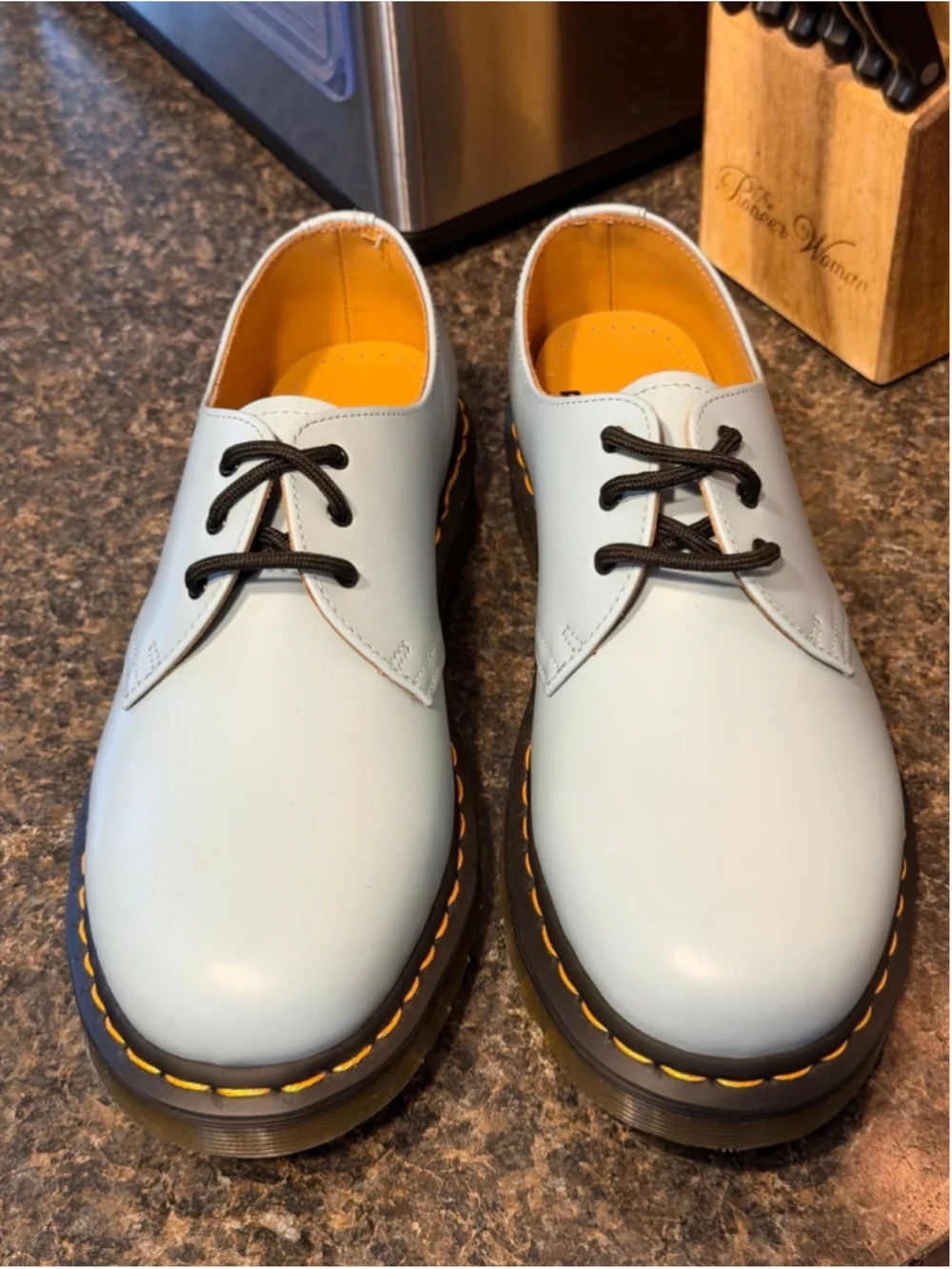 New Dr. Martens 1461 Oxford Plain Toe Derby Smooth Pastel Blue
